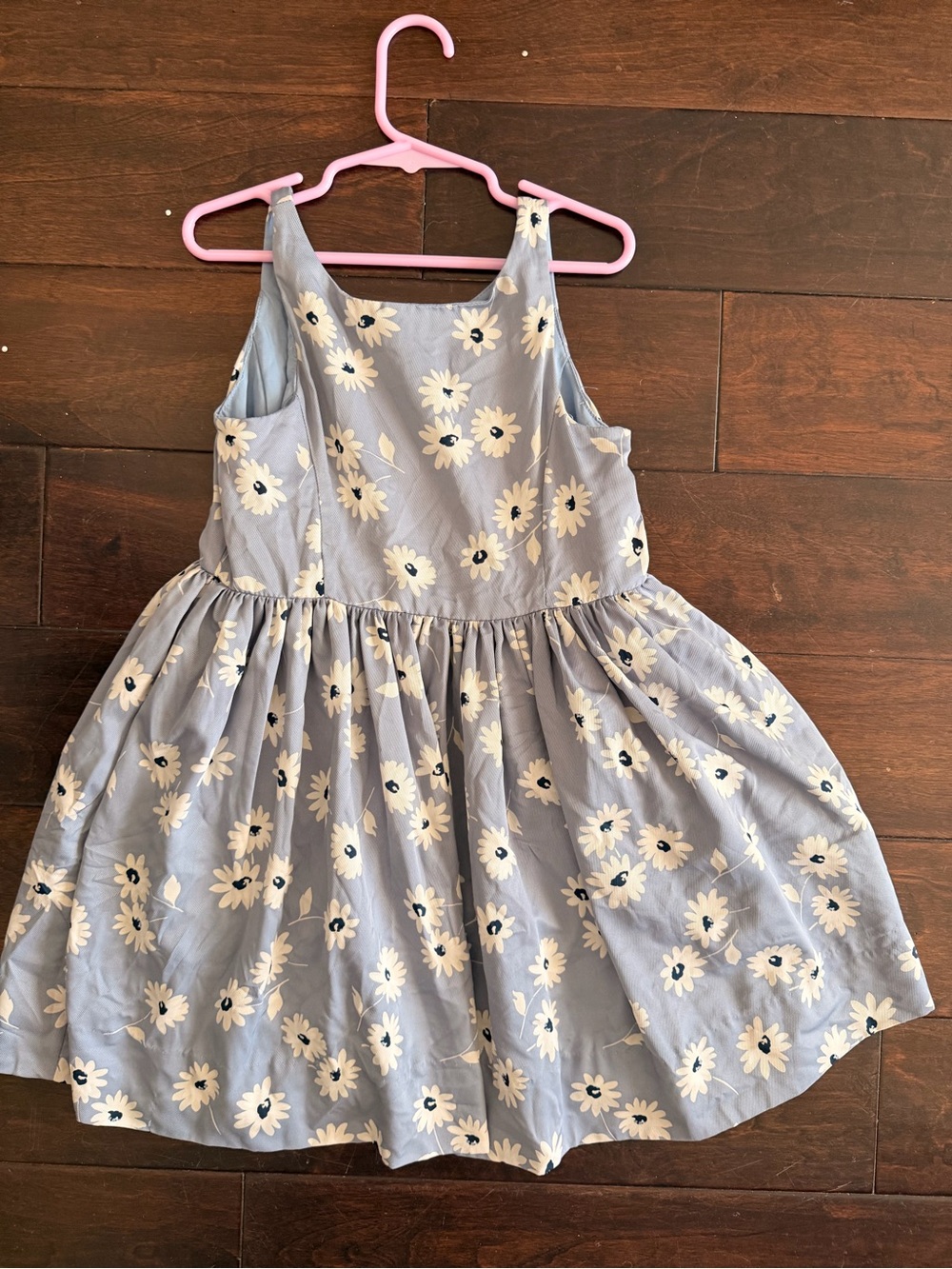 Polo by Ralph Lauren Blue Floral silk Sundress with Cream Daisies
